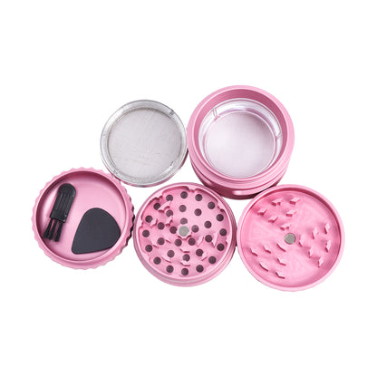 Jagged Cover Aluminum Alloy Herb Grinder with Window