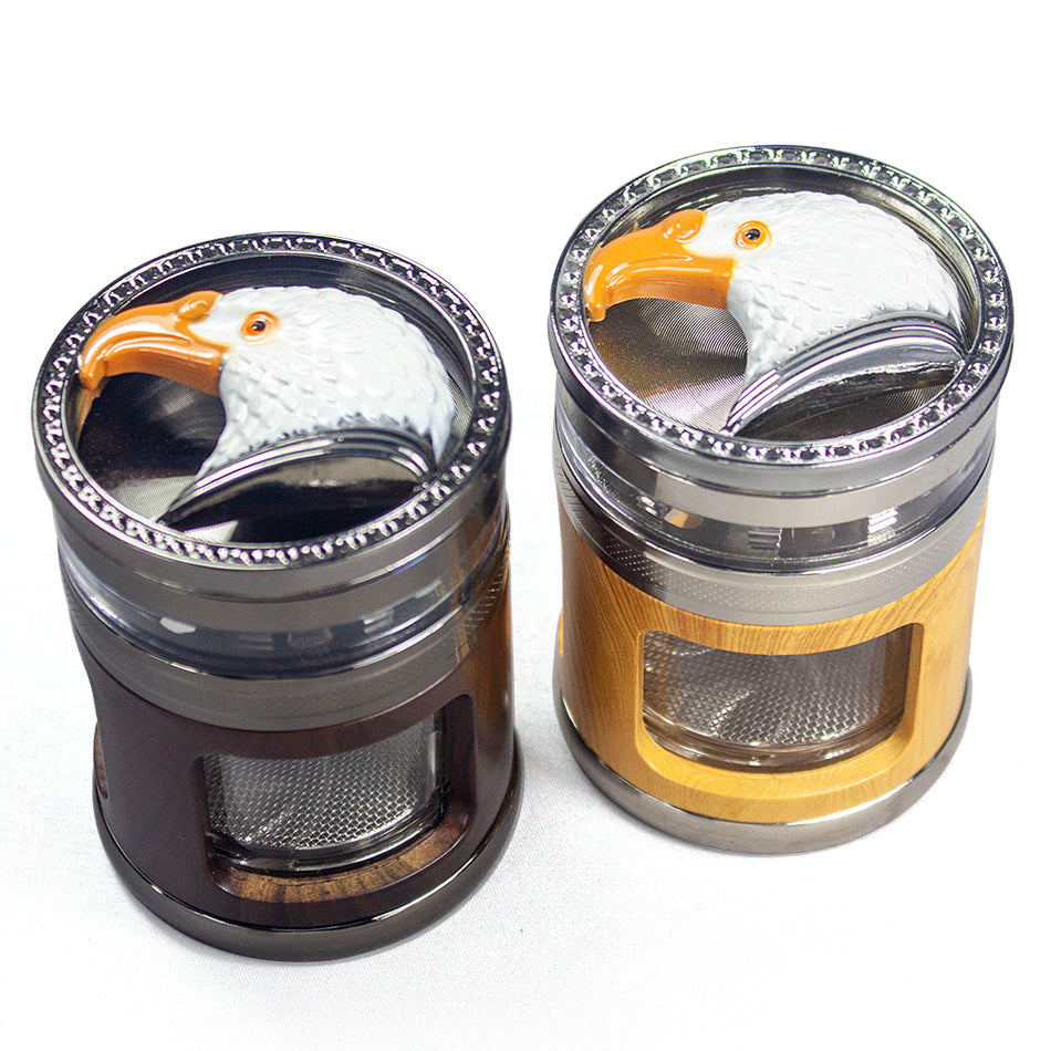 Smoke Grinder 4-layer Eagle Cover Large Window Smoke Grinder