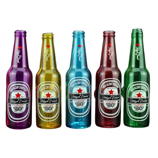 6 Inch Colored Small Beer Bottle Glass Water Pipe-Random Color Comes