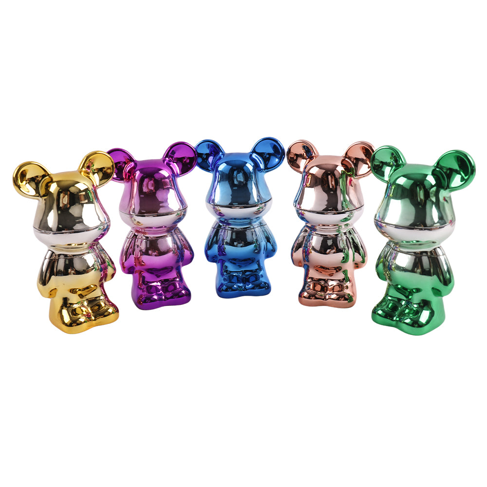 Double Color Electroplated Bear Grinder-6pcs/Display Box