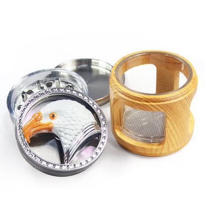 Smoke Grinder 4-layer Eagle Cover Large Window Smoke Grinder