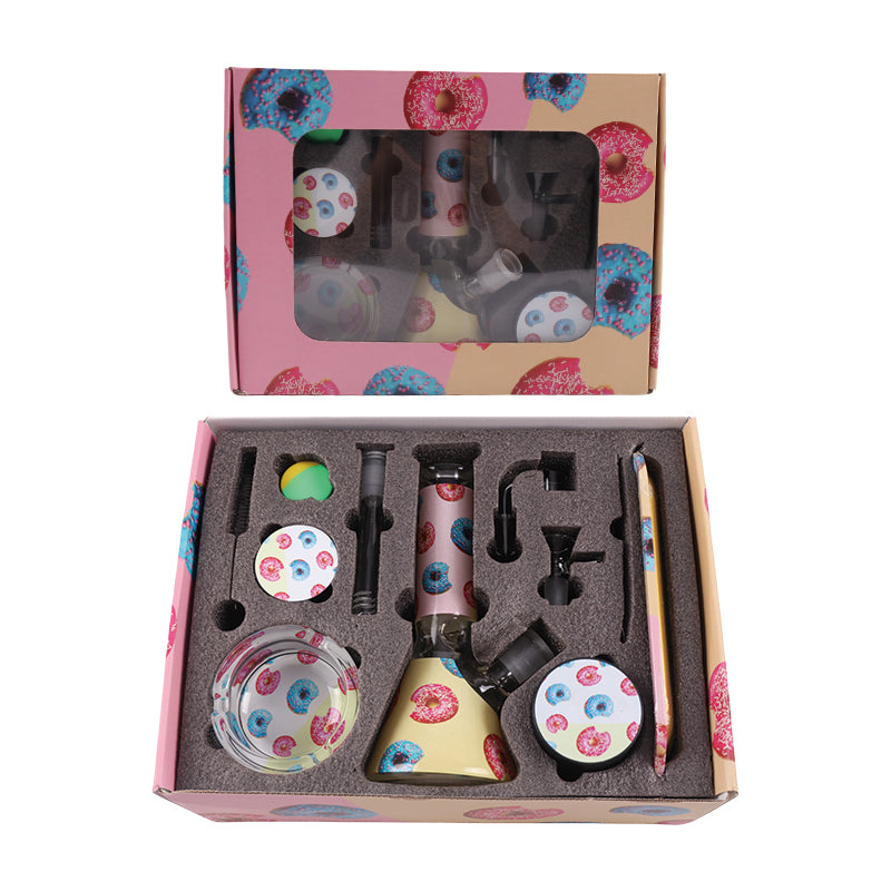Glass Beaker Bong Water Pipe Kit