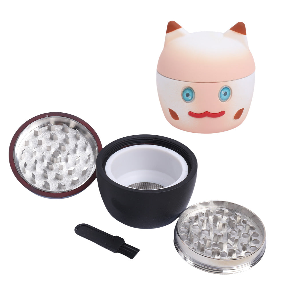 Cartoon Cat 4 Layers Zinc Alloy Tobacco Grinder Metal Herb Grinder Smoking Accessories