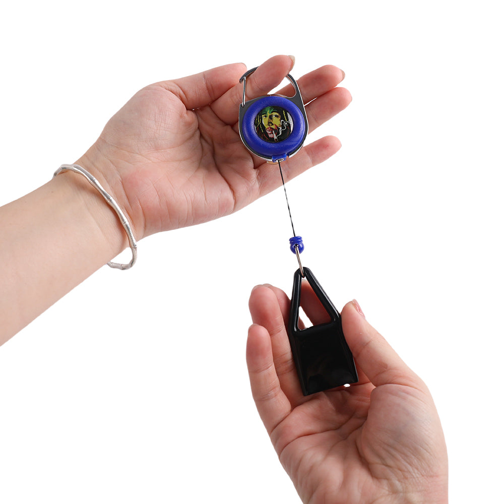 Lighter Leash Retractable Lighter Clip Keychain Assorted Colors