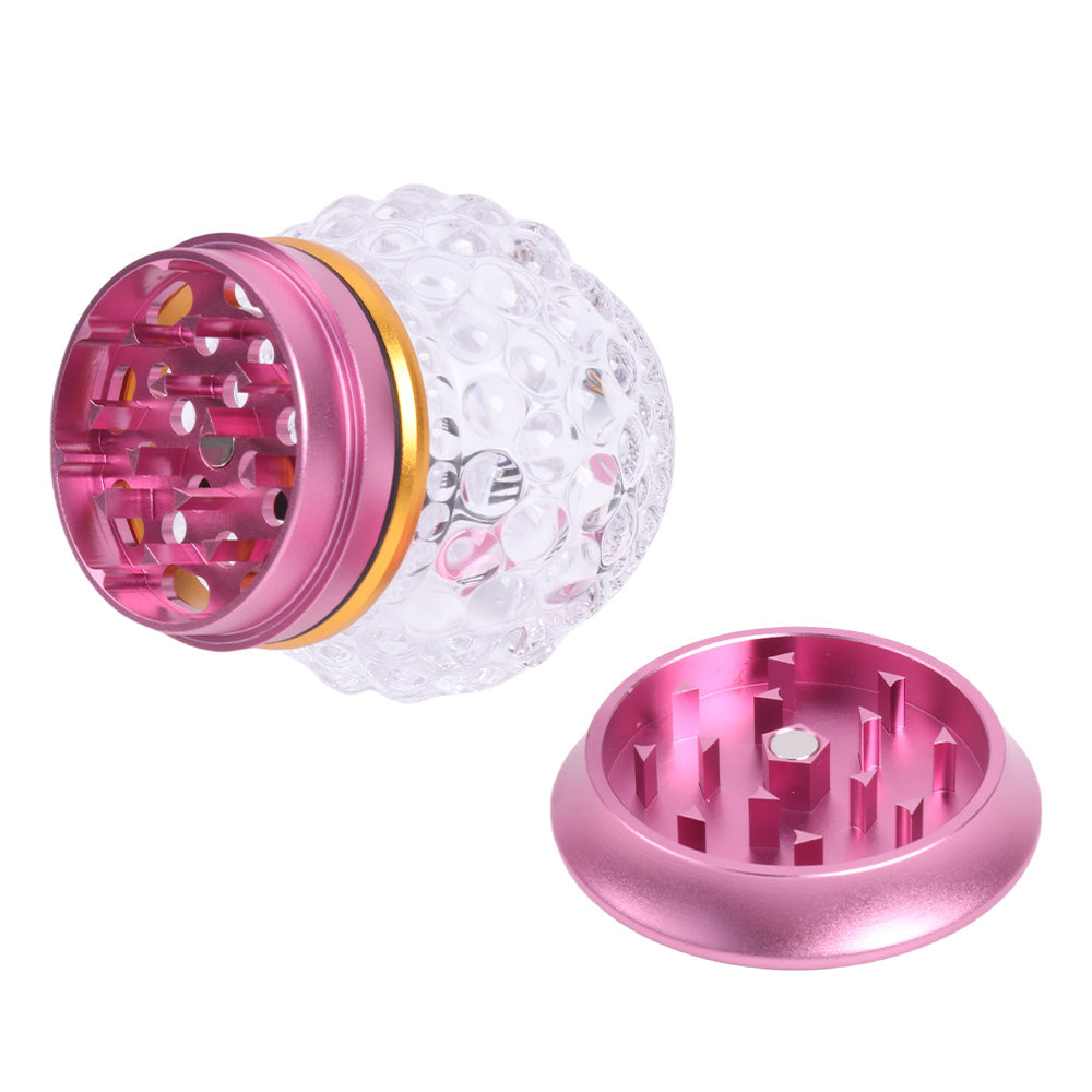 Tobacco Herb Grinder Cured Maple Leaf Lid and Glass Storage Jar