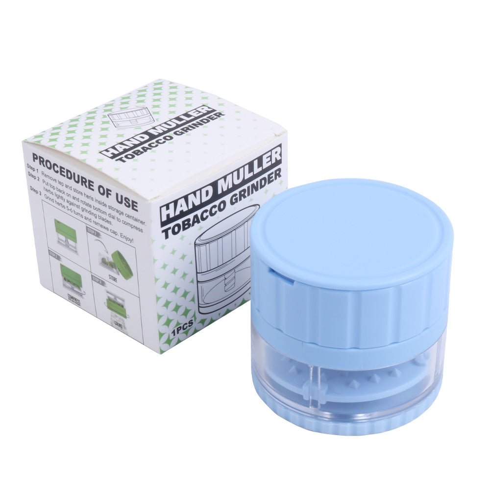 Plastic Rotating Herb Grinder Hand Muller Tobacco Grinders