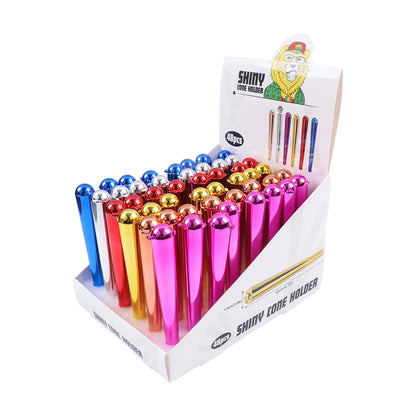 Electroplated Plastic Pre Rolling Paper Cone Holder-48pcs/Display Box