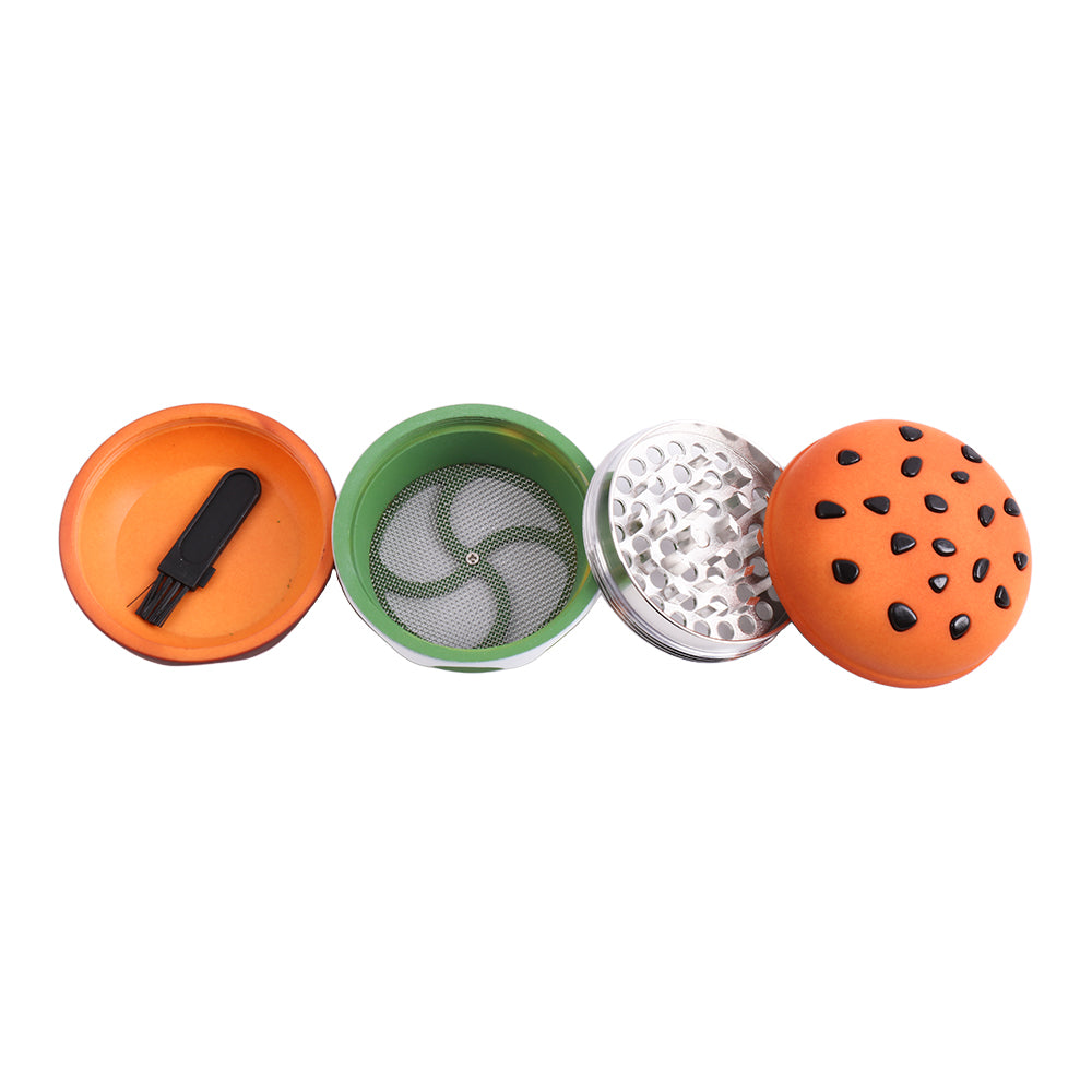 Big Hamburger Herb Grinder 4 Layers Zinc Alloy Material