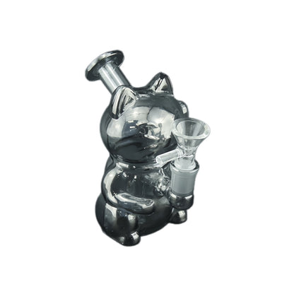 1pc 5" lucky cat glass water pipe