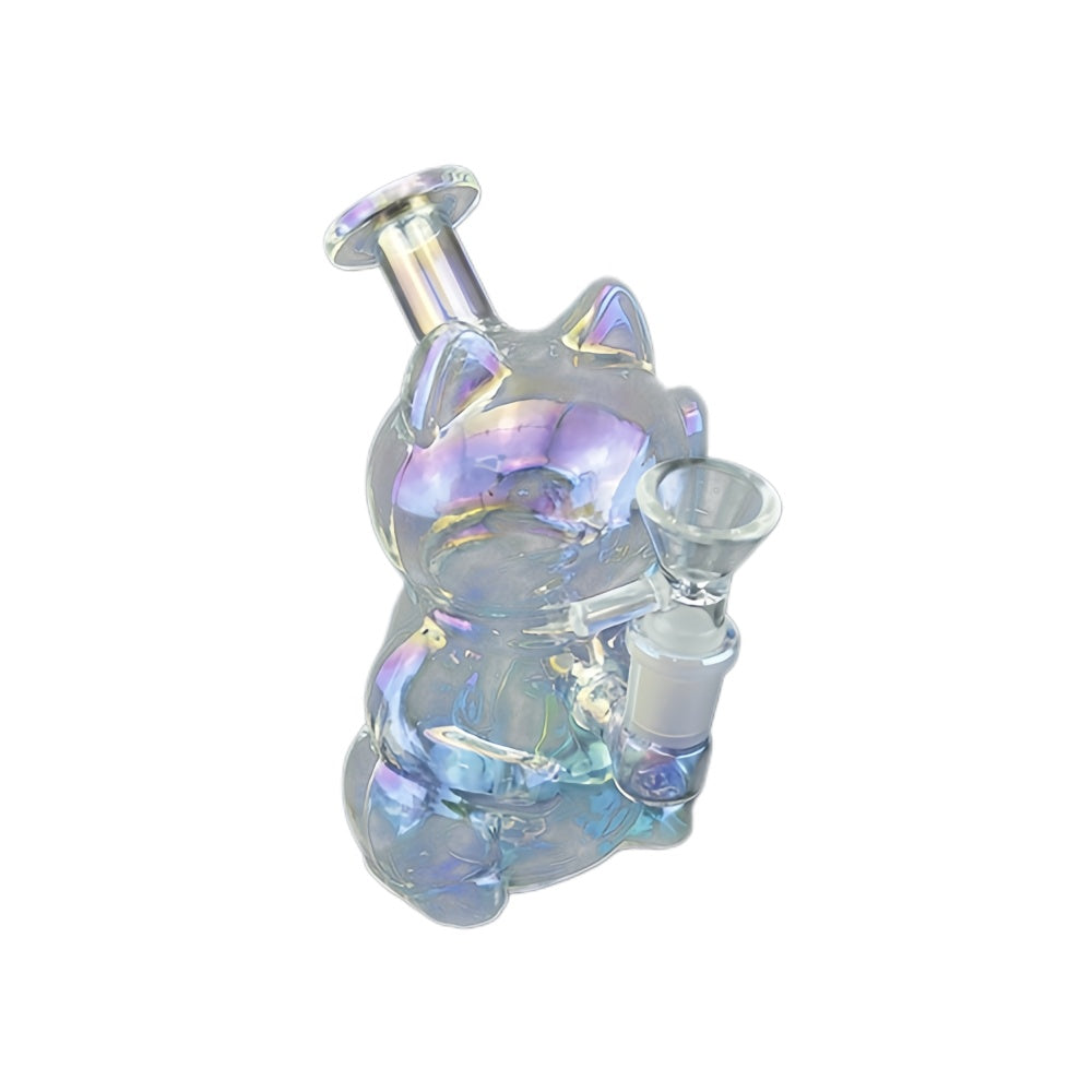 1pc 5" lucky cat glass water pipe