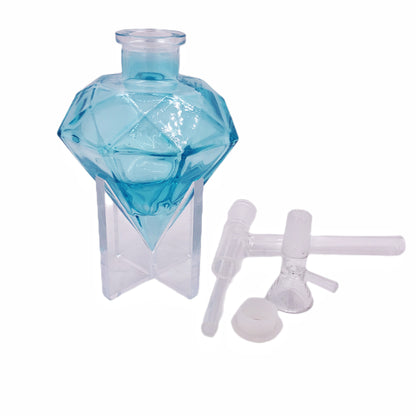 Diamon Bottle Glass Water Pipe with Acrylic Base