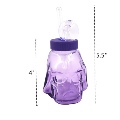 4 Inch Colorful Darth Vader Glass Bubbler