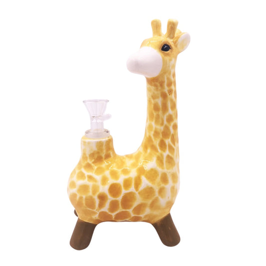 8.25" Ceramic Giraffe Water Pipe