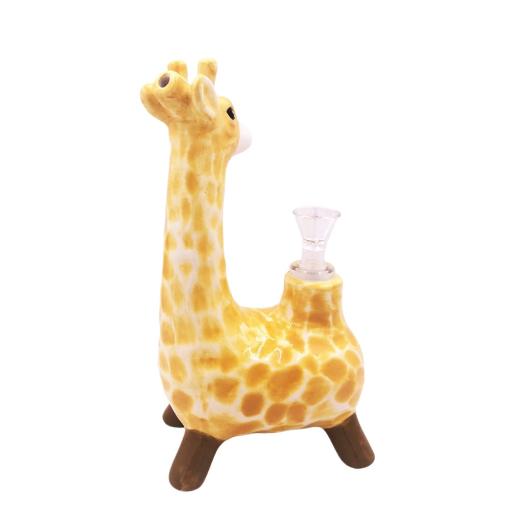 8.25" Ceramic Giraffe Water Pipe