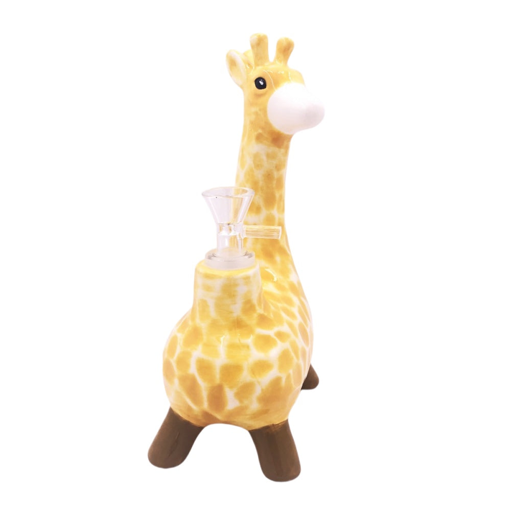 8.25" Ceramic Giraffe Water Pipe