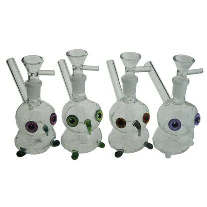 4.2 Inch Tall Small Owl Glass Water Pipe 14mm Female Joint