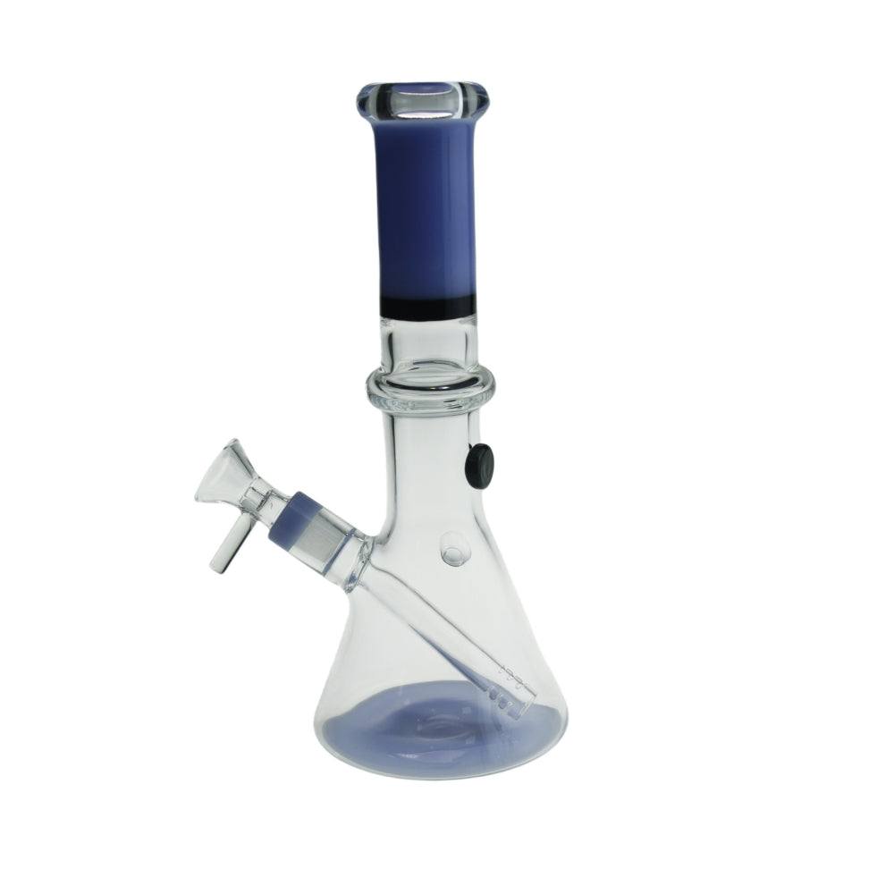 8.7 Inch Tall Colored Beaker Water Pipe with Fixed Downstem