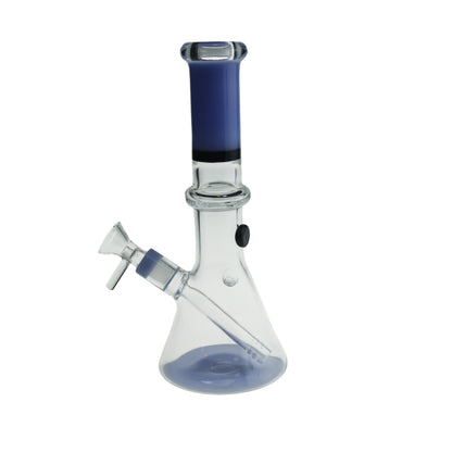 8.7 Inch Tall Colored Beaker Water Pipe with Fixed Downstem
