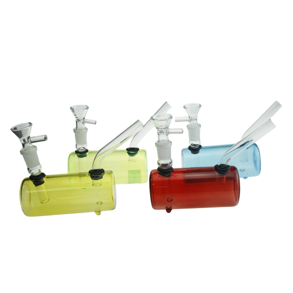4.3 Inch Length Straight Tube Glass Water Pipes with Detachable Accessories-Random Color