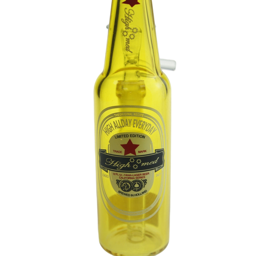 6 Inch Colored Small Beer Bottle Glass Water Pipe-Random Color Comes