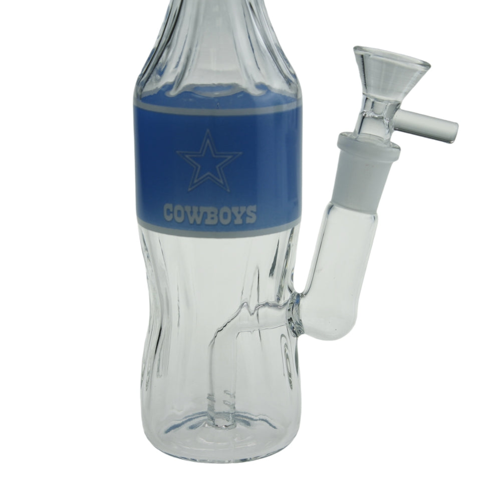 8" Clear Bottle with Stickers Glass Water Pipe-Random Patterns Comes