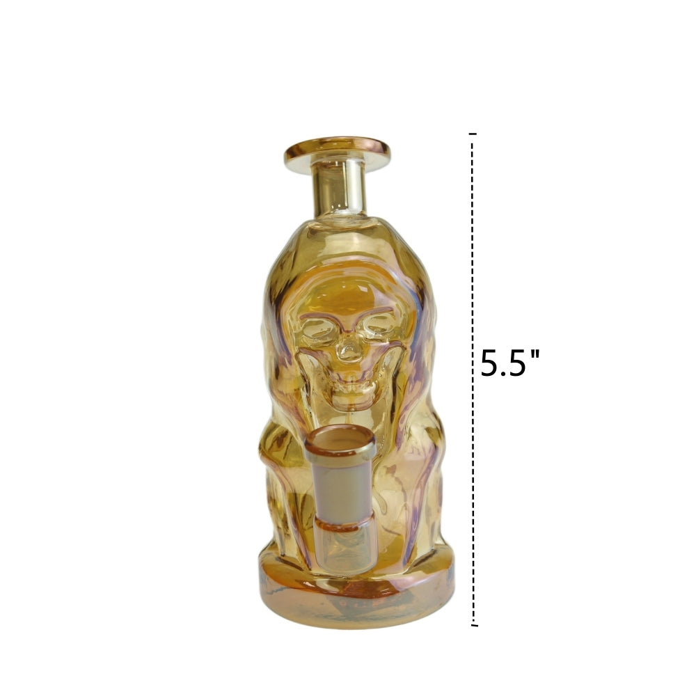 5.5 Inch  Electroplating Wizard Glass Water Pipe