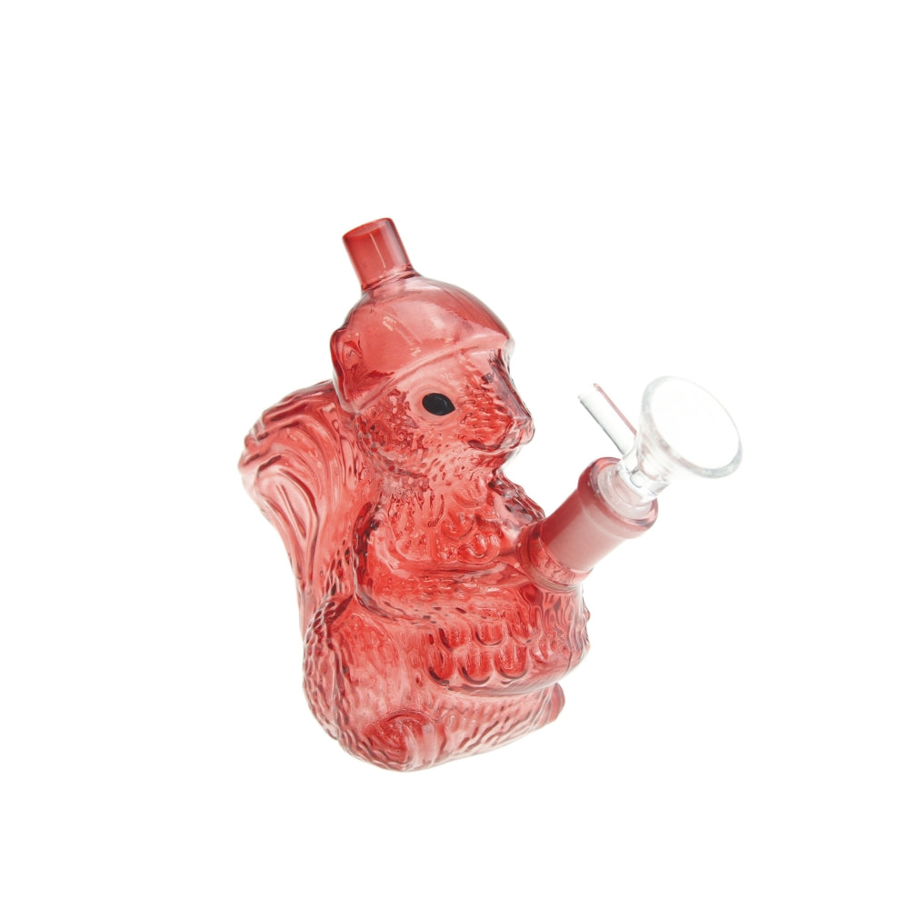 5 Inch Tall Colored Squirrel Glass Water Pipe-Random Color Comes