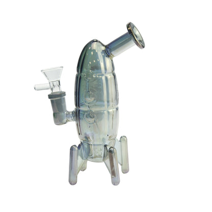 7" Electroplating Rocket Glass Water Pipe-Random Color Comes
