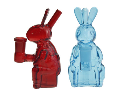 5 Inch Tall Colored Rabbit Cute Bunny Small Glass Water Pipe