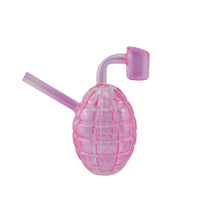 4.5" Colored Hand Grenade Glass Mini Dab Rig