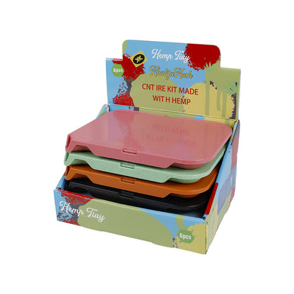 Biodegaradable Plastic Rolling Tray with Lid-6 PCS in Display Box