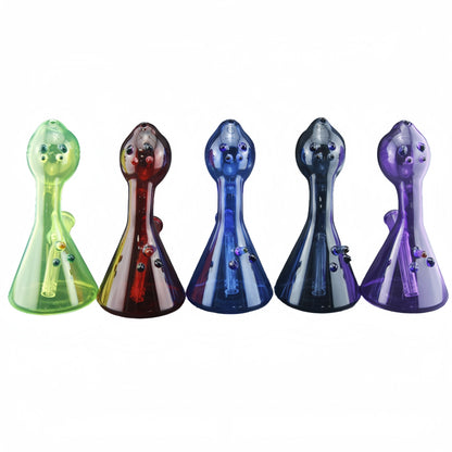 6 Inch Tall Colored Octopus Glass Wate Pipe-Random Color Comes