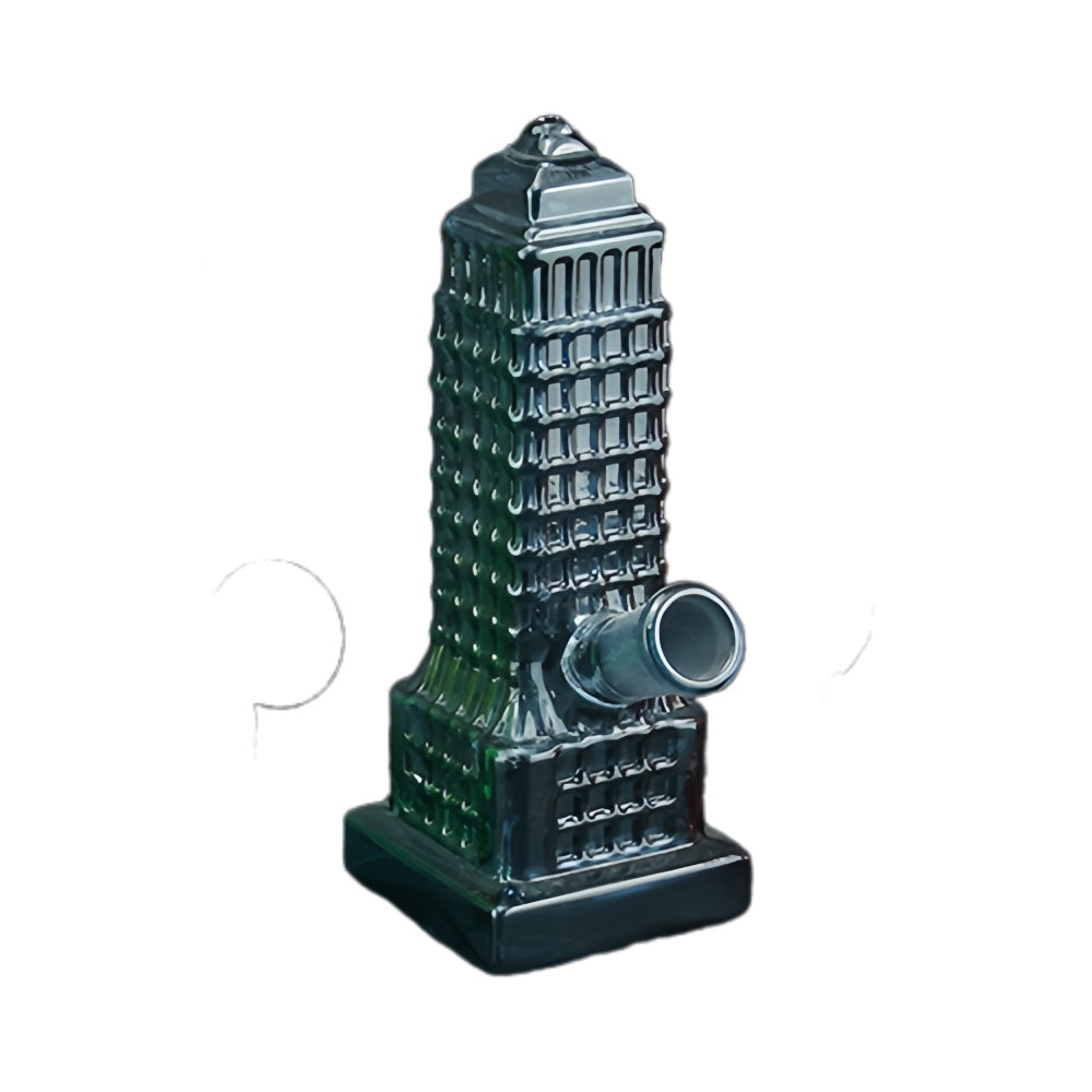 6" Colored Empire State Building Glass Bong Water Pipe