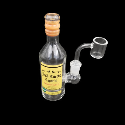 6 Inch Tall Liquor Bottle Glass Dab Rig