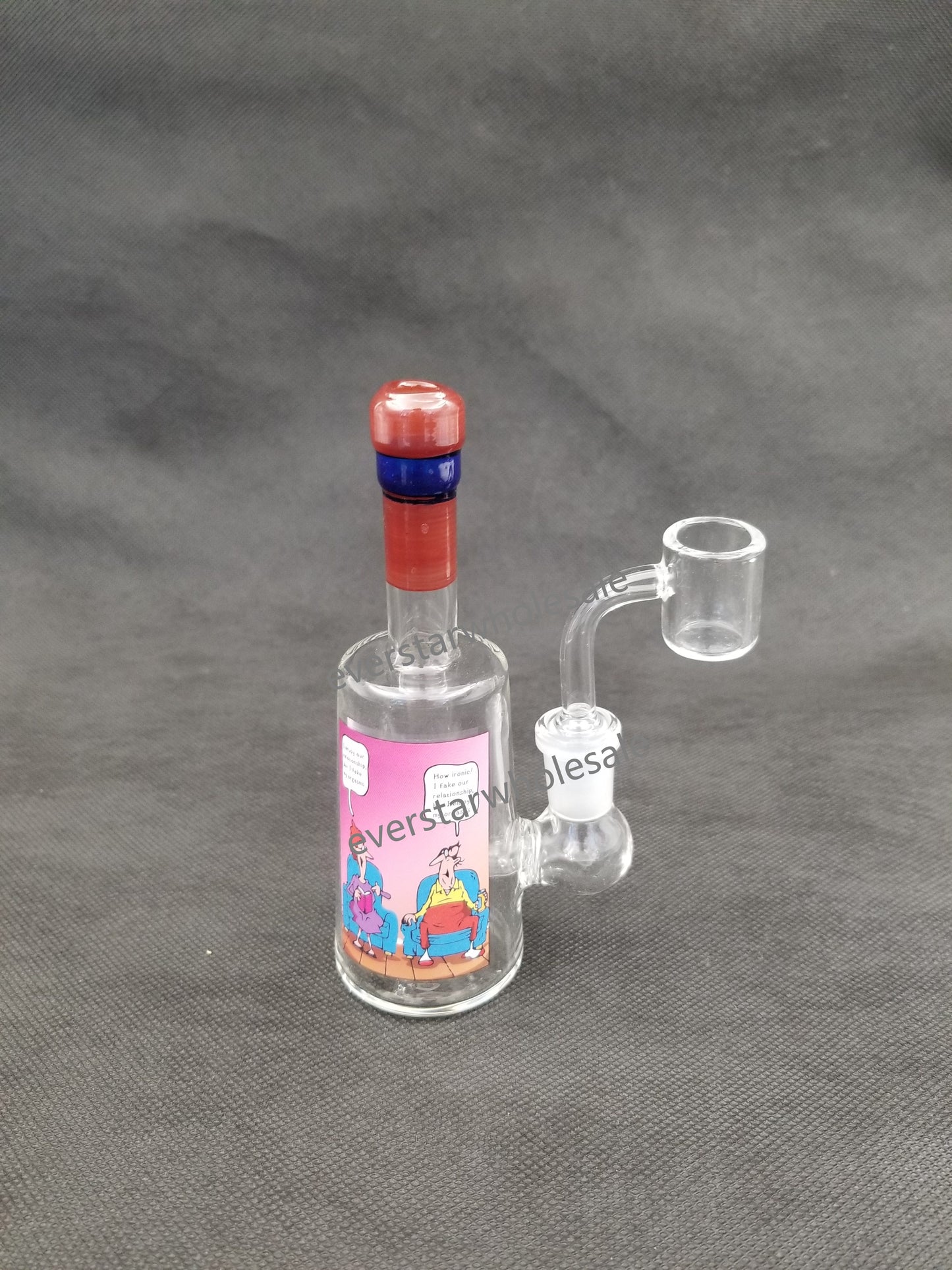 6 Inch Tall Liquor Bottle Glass Dab Rig
