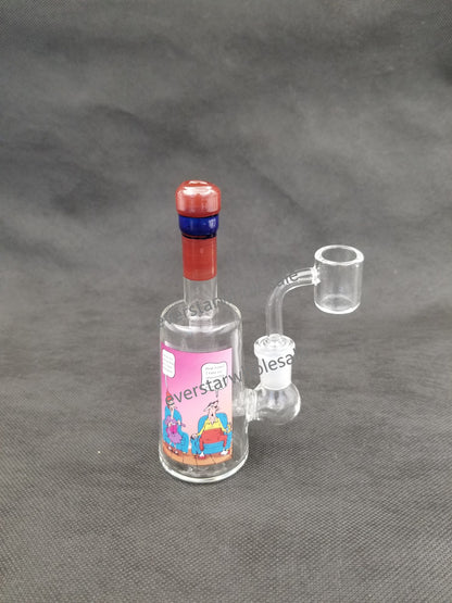 6 Inch Tall Liquor Bottle Glass Dab Rig