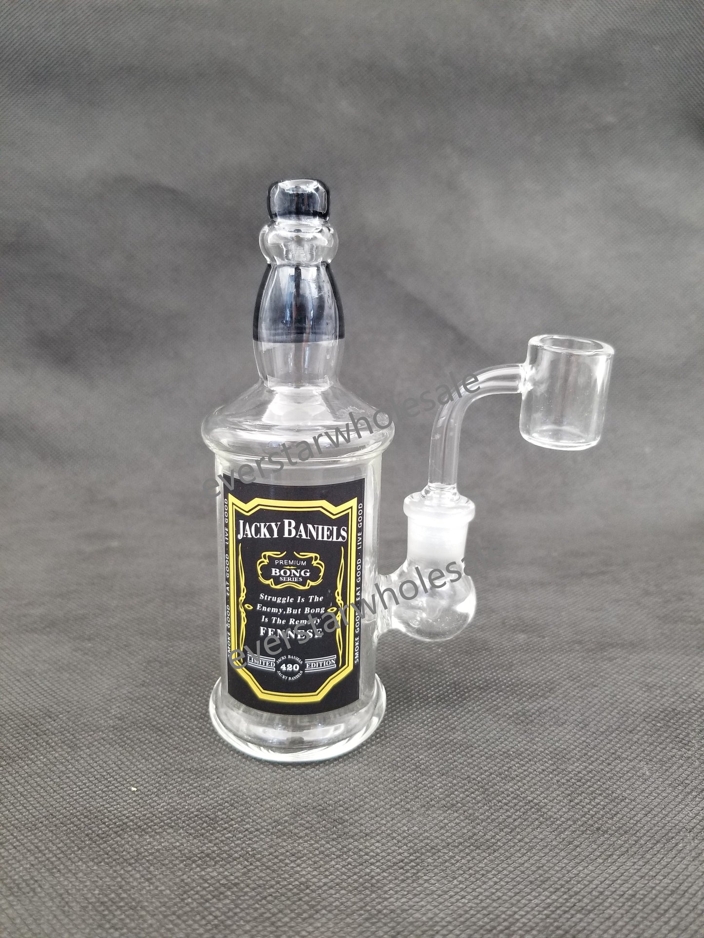 6 Inch Tall Liquor Bottle Glass Dab Rig