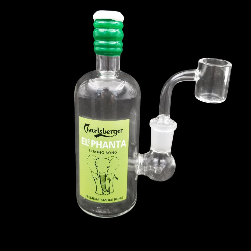 6 Inch Tall Liquor Bottle Glass Dab Rig