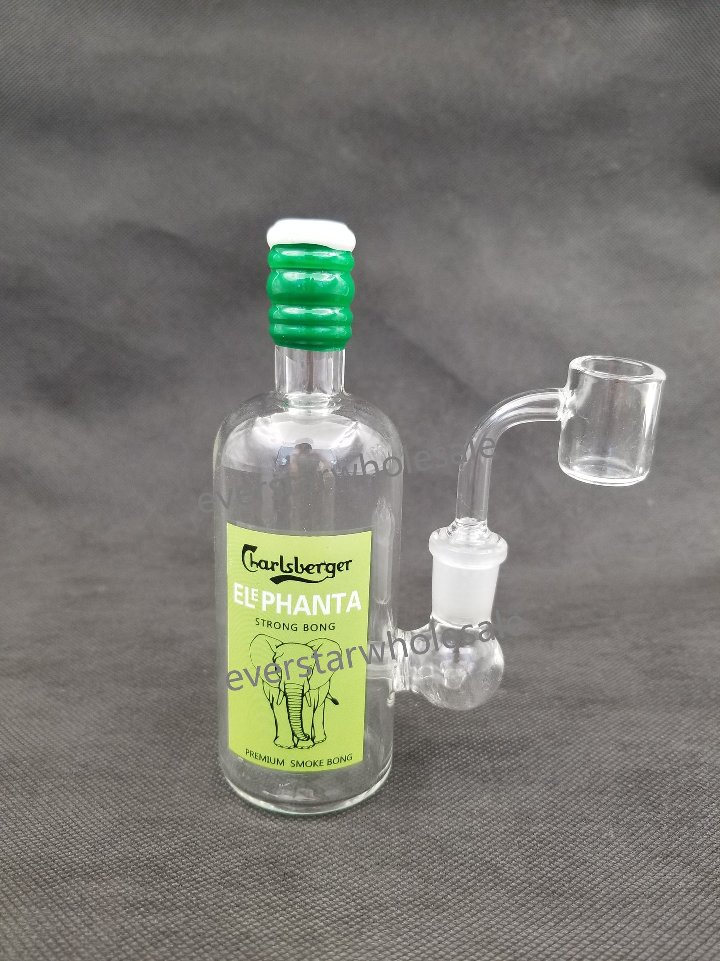6 Inch Tall Liquor Bottle Glass Dab Rig