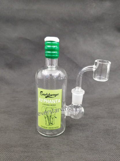 6 Inch Tall Liquor Bottle Glass Dab Rig