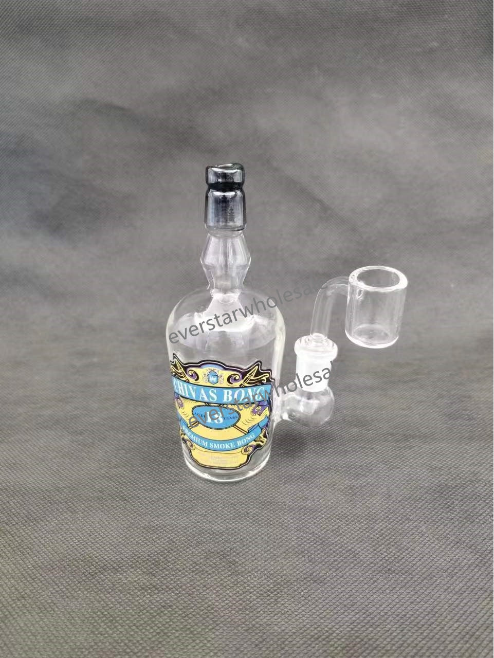 6 Inch Tall Liquor Bottle Glass Dab Rig