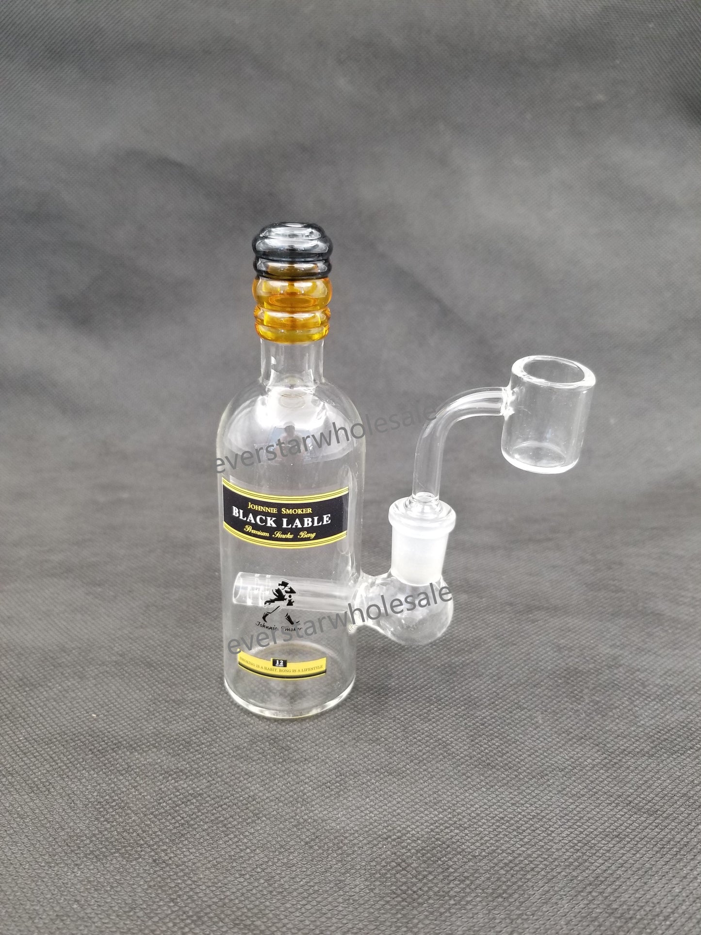 6 Inch Tall Liquor Bottle Glass Dab Rig
