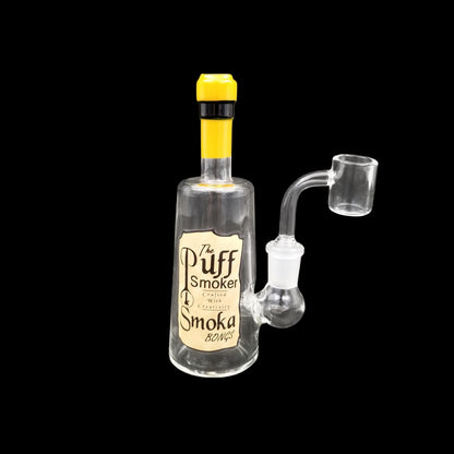 6 Inch Tall Liquor Bottle Glass Dab Rig