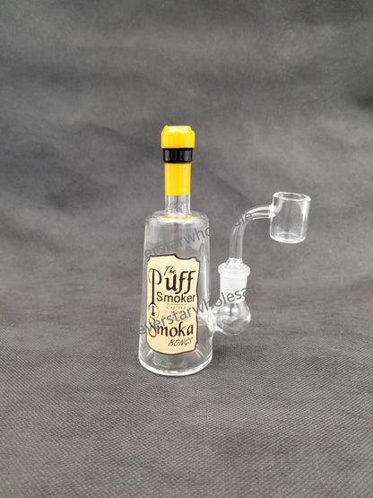 6 Inch Tall Liquor Bottle Glass Dab Rig