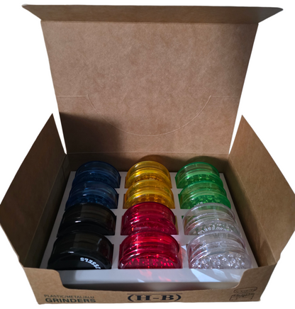 Plastic Herb Grinder 60mm-12pcs
