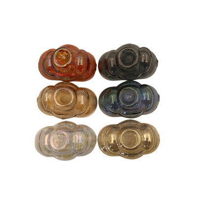 3.85 Inch Length Electroplated Cloud Design Glass Hand Pipes-Random Color Comes