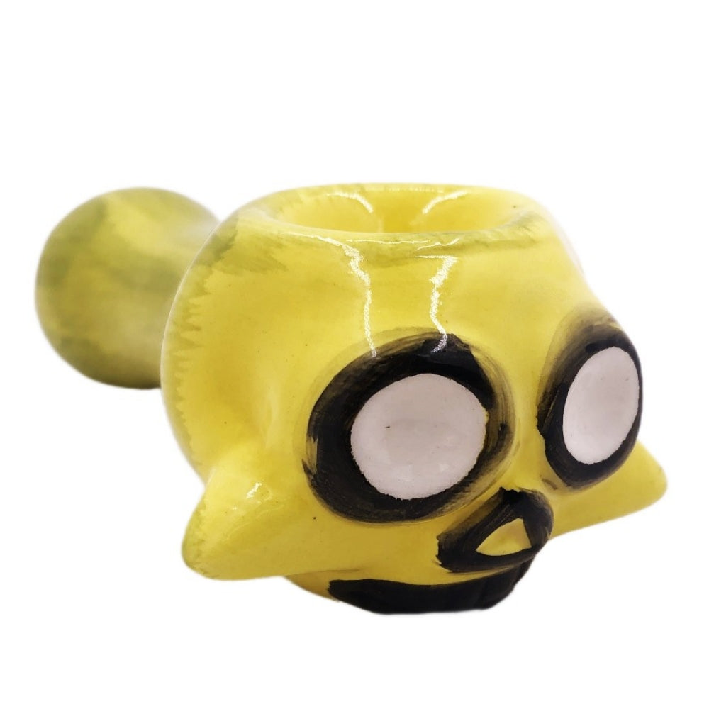 4.75" Big Eye Ghost Ceramic Hand Pipe
