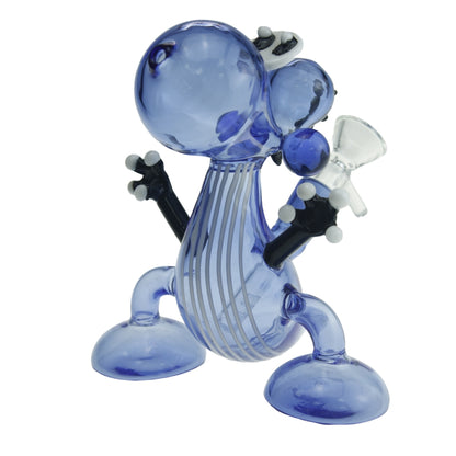 6" Blue Baby  Dinosaur Glass Water Pipe Bong