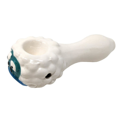 4.75" White Sheep Ceramic Hand Pipe