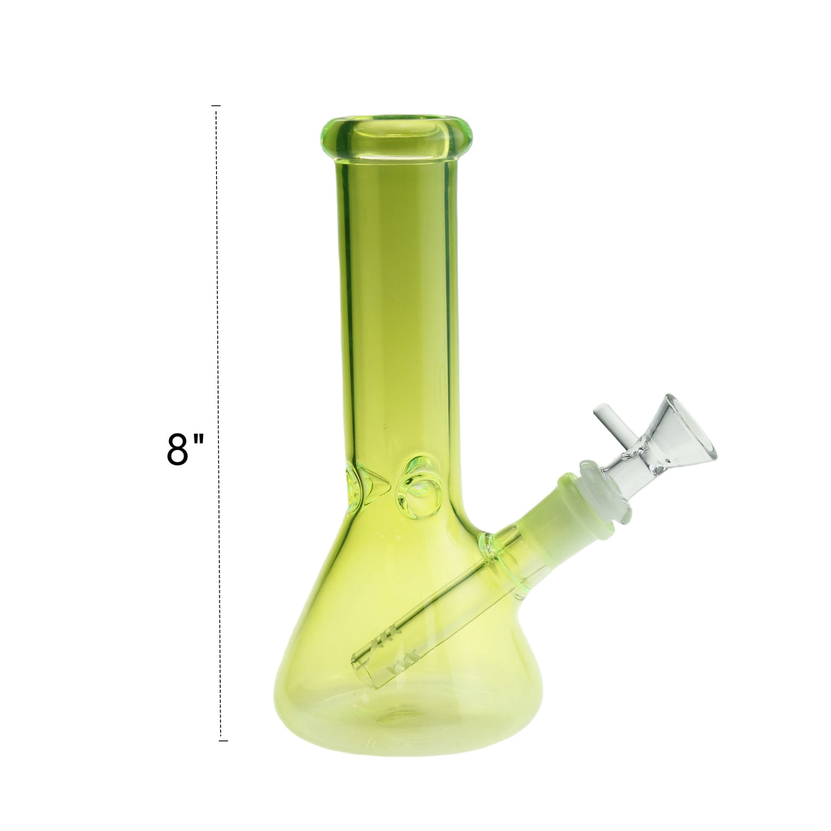 1pcs 8” Colored Glass on Glass Beaker Bong Water Pipe